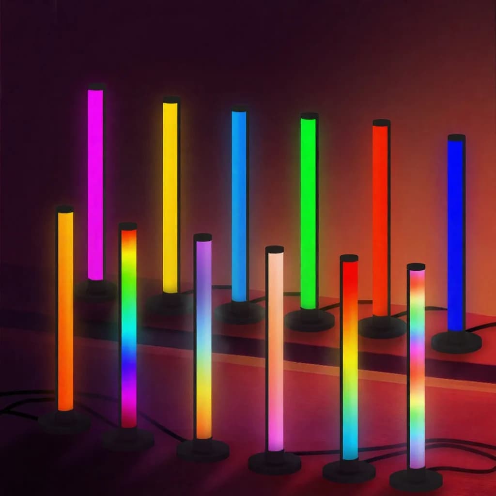Lampă de birou LED RGB cu reacție la sunet și control prin aplicație