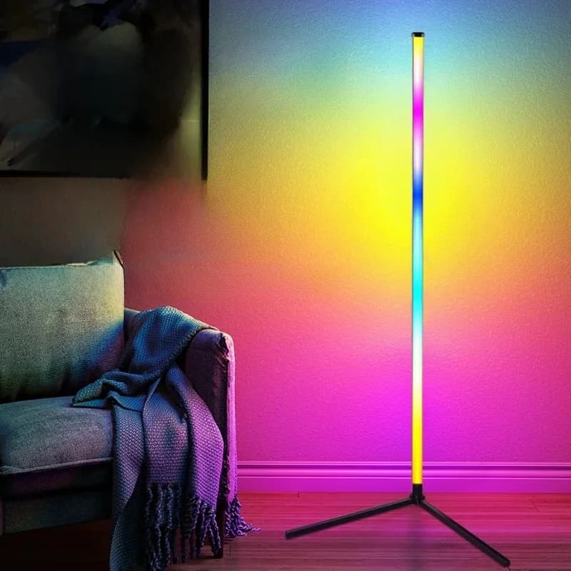 Lampă de podea RGB cu sincronizare muzicală, telecomandă și control aplicație