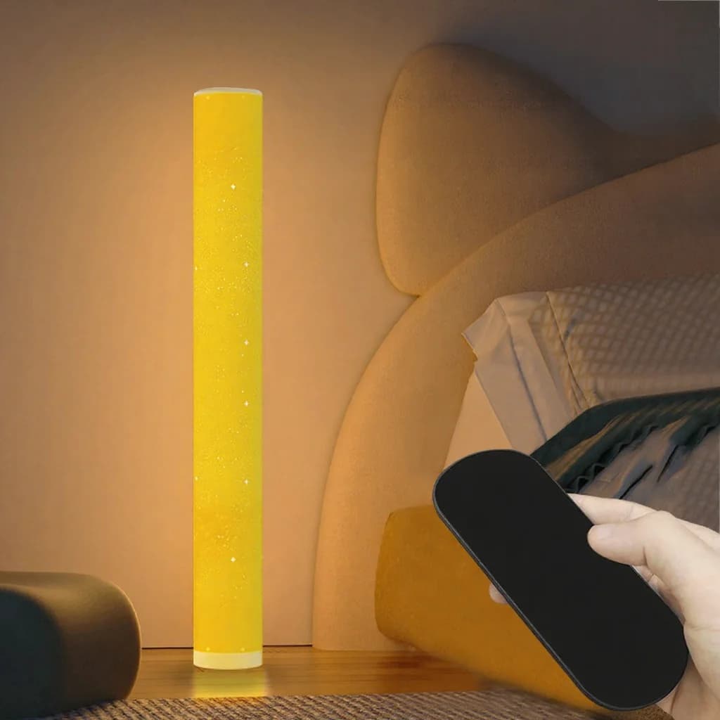 Lampă de podea LED RGB cu model stelar, control prin telecomandă și aplicație