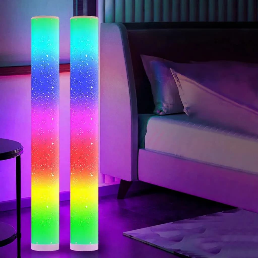 Lampă de podea LED RGB cu efect stelar și telecomandă