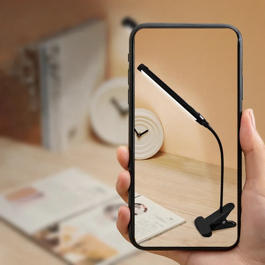 Lampă de birou LED cu clemă, USB, pentru citit și studiu