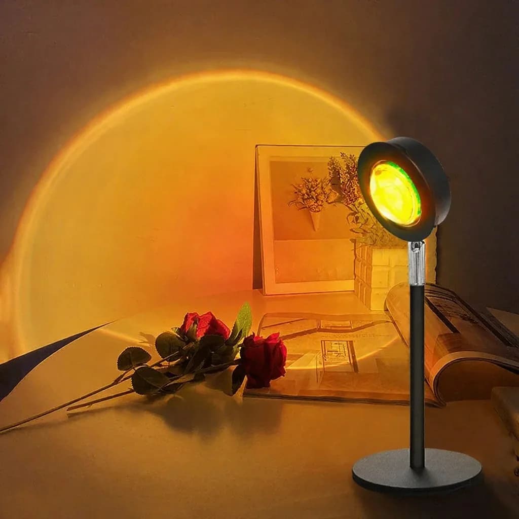 Lampă de proiecție USB Sunset RGB pentru decor birou