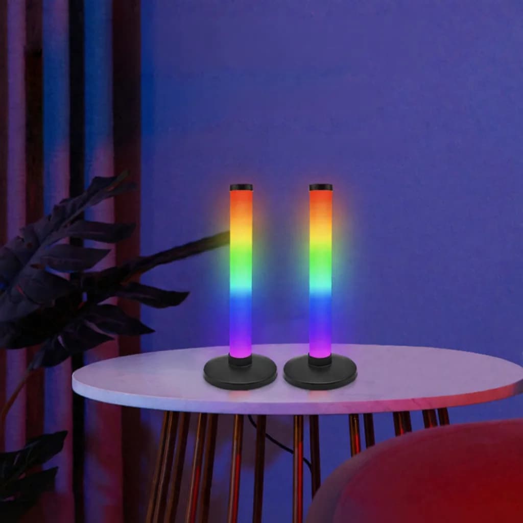 Lumină de atmosferă RGB cu sincronizare sunet și control prin aplicație pentru birou