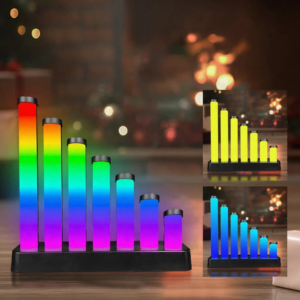 Lampă de birou LED RGB reactivă la sunet cu control prin aplicație