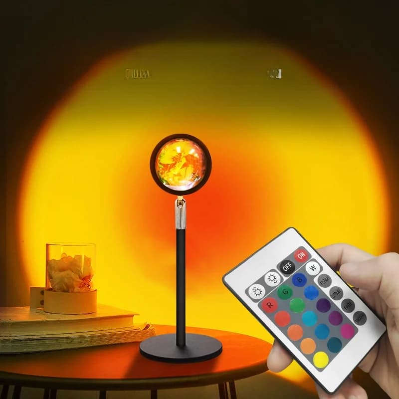 Lampă de proiecție USB Sunset RGB pentru decor birou