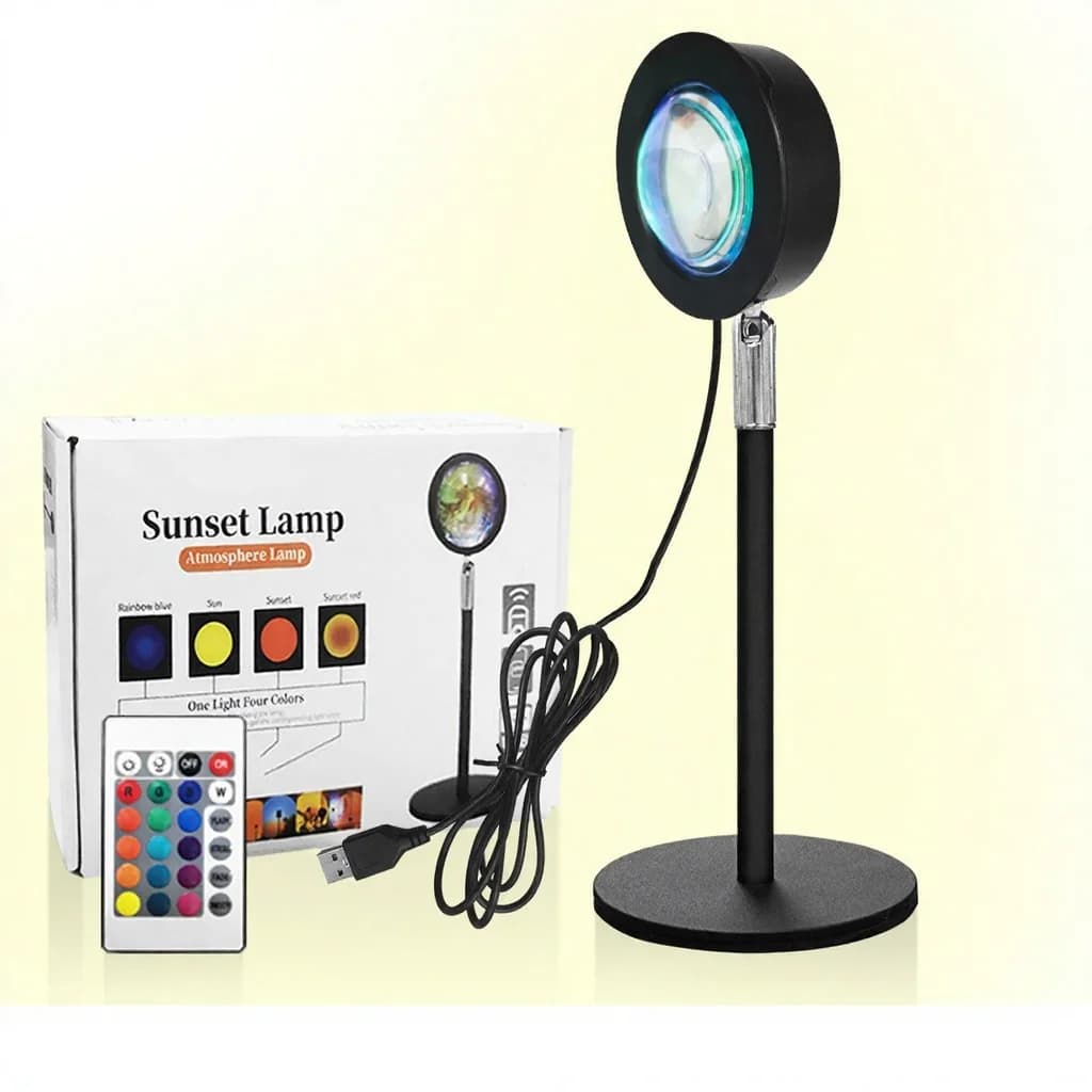 Lampă de proiecție USB Sunset RGB pentru decor birou