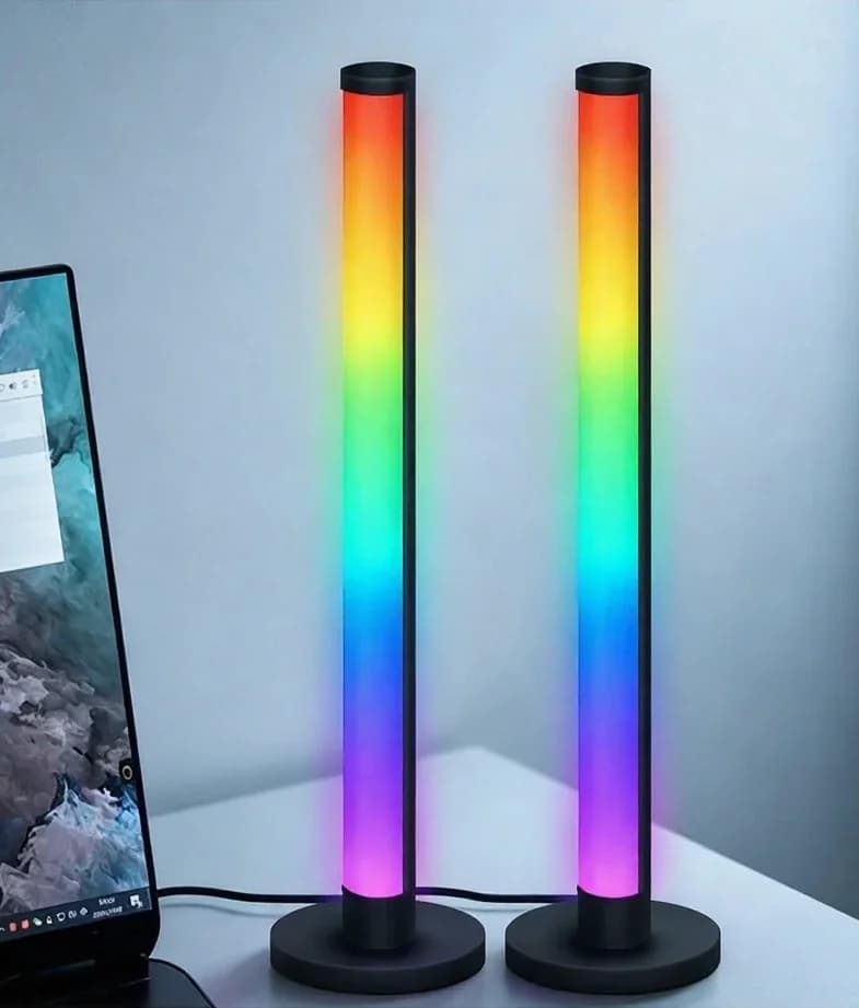 Lampă de birou LED RGB cu reacție la sunet și control prin aplicație