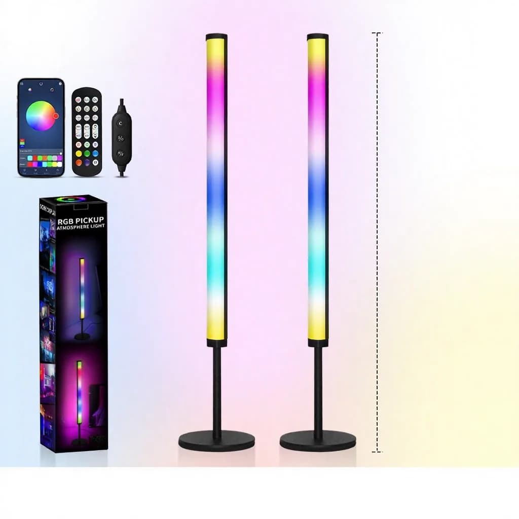 Lampă de atmosferă LED RGB pentru birou cu sincronizare muzicală și control prin aplicație