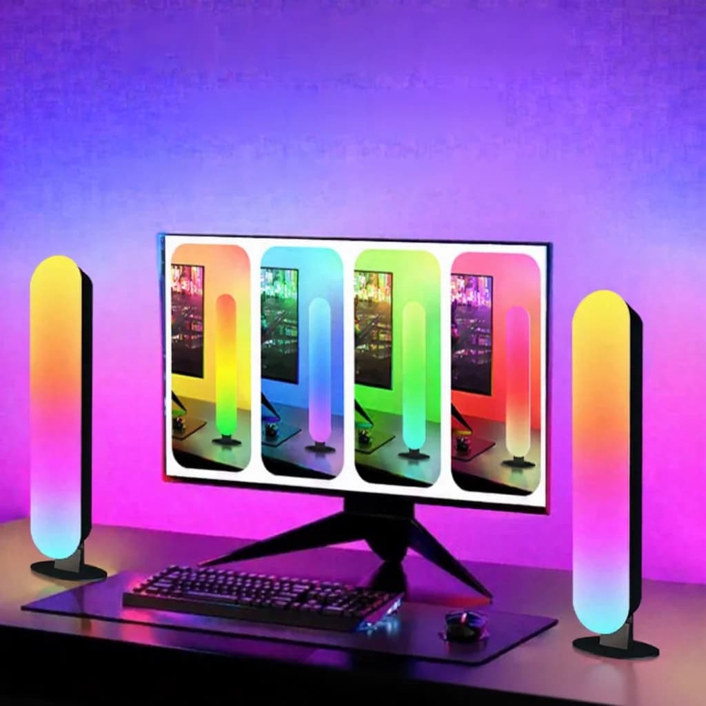 Lumină ambientală RGB LED cu sincronizare muzicală Bluetooth și control prin aplicație