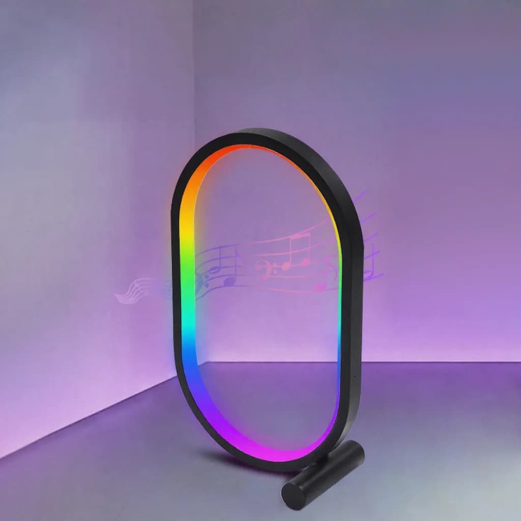 Lampă de birou RGB cu sincronizare muzicală, control aplicație și lumini reactive la sunet