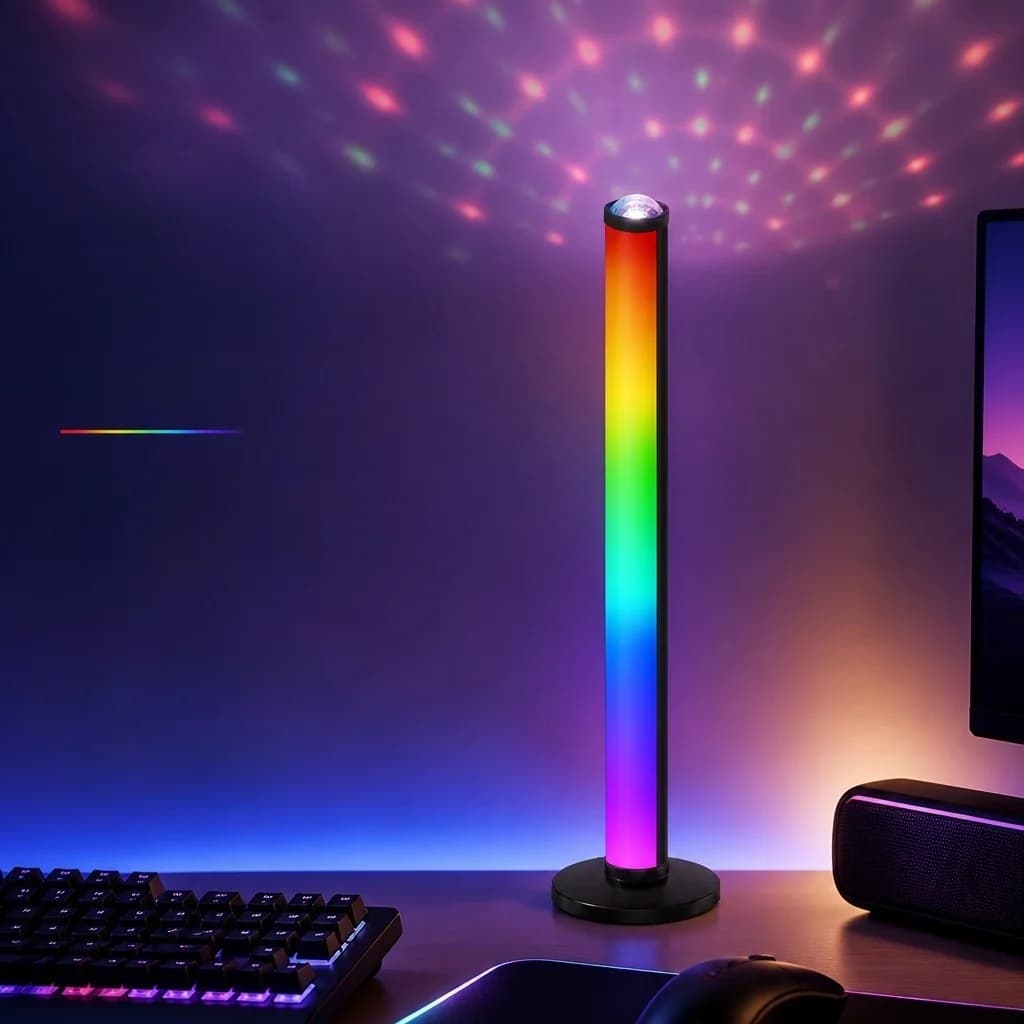 Lampă de atmosferă RGB cu sincronizare muzicală și telecomandă