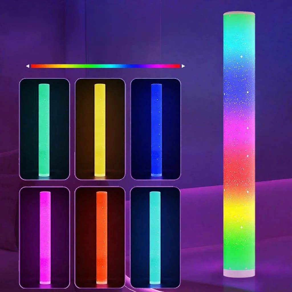 Lampă de podea LED RGB cu efect stelar și telecomandă