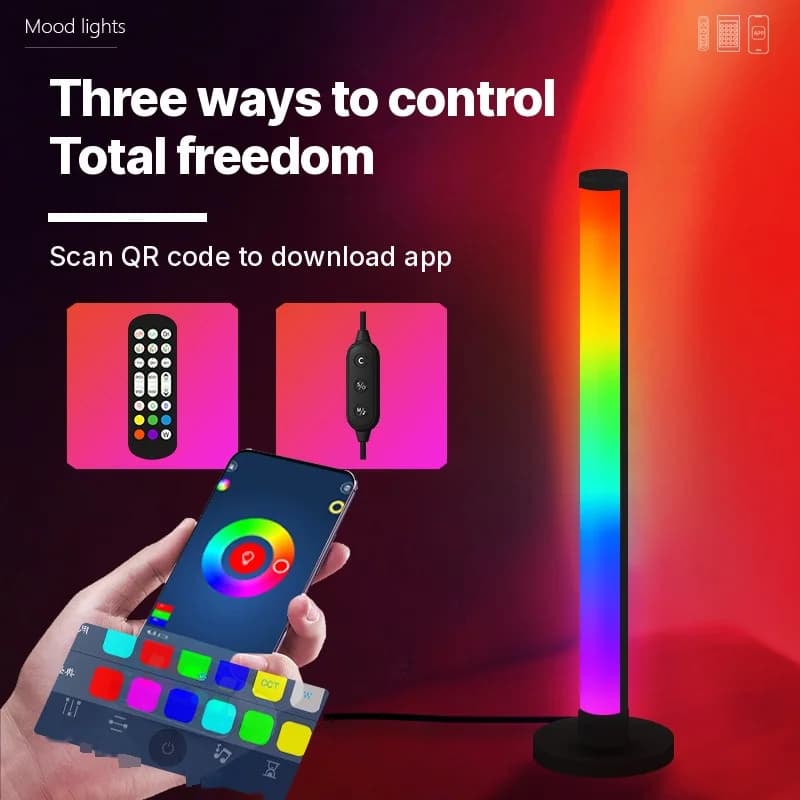 Lampă de birou LED RGB cu reacție la sunet și control prin aplicație