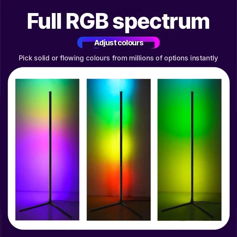 Lampă de podea RGB cu sincronizare muzicală, telecomandă și control aplicație