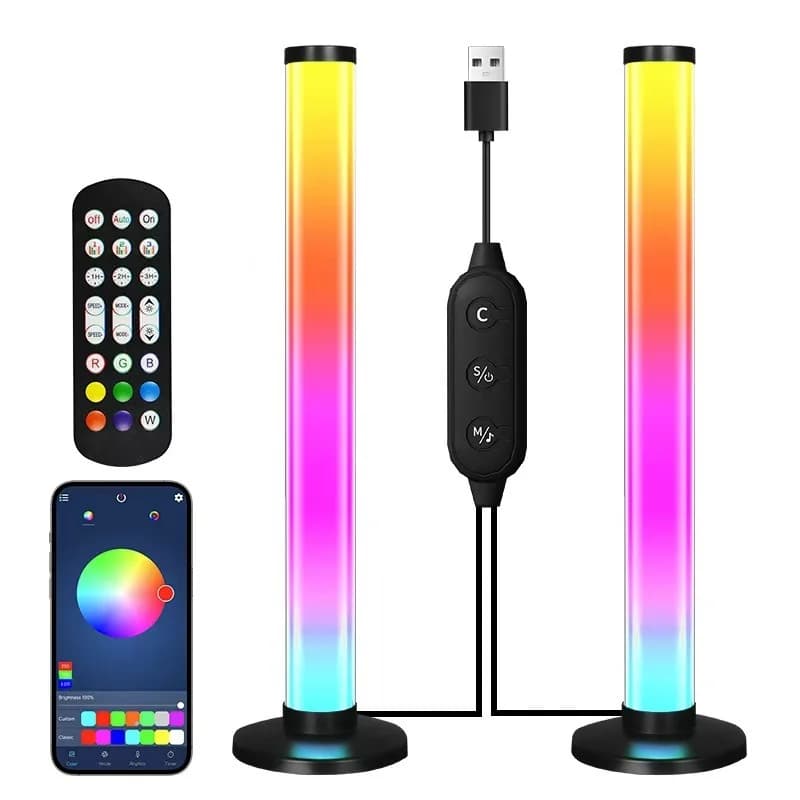 Lampă de birou LED RGB cu reacție la sunet și control prin aplicație