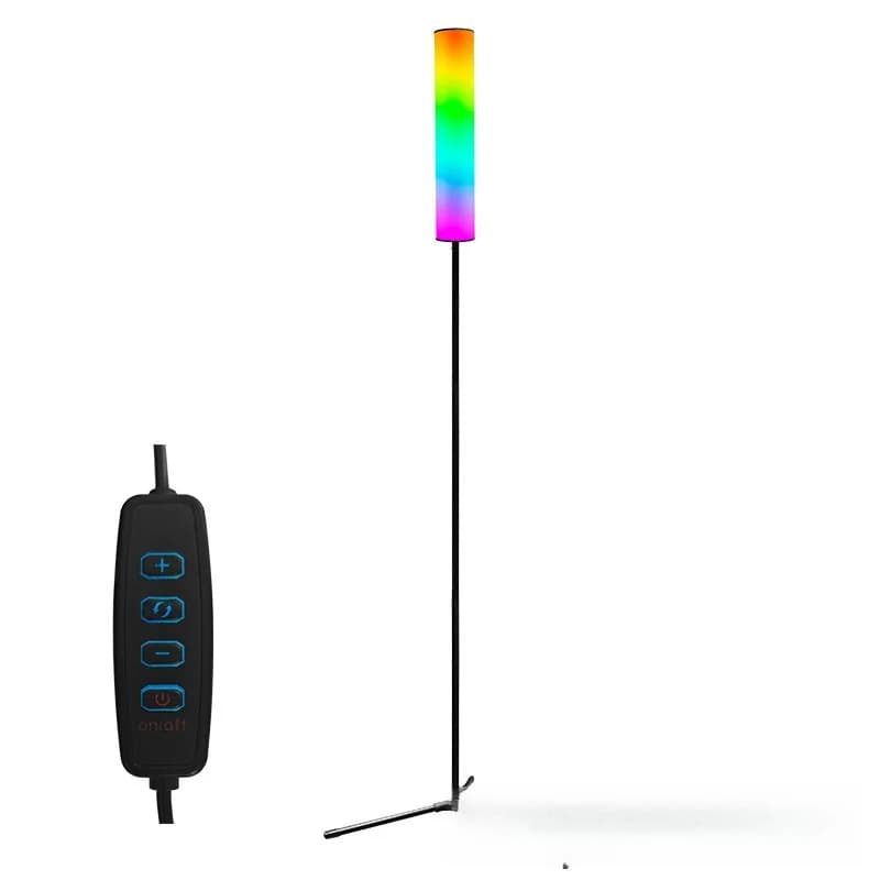 Lampă de podea trepied RGB LED cu telecomandă pentru dormitor și living