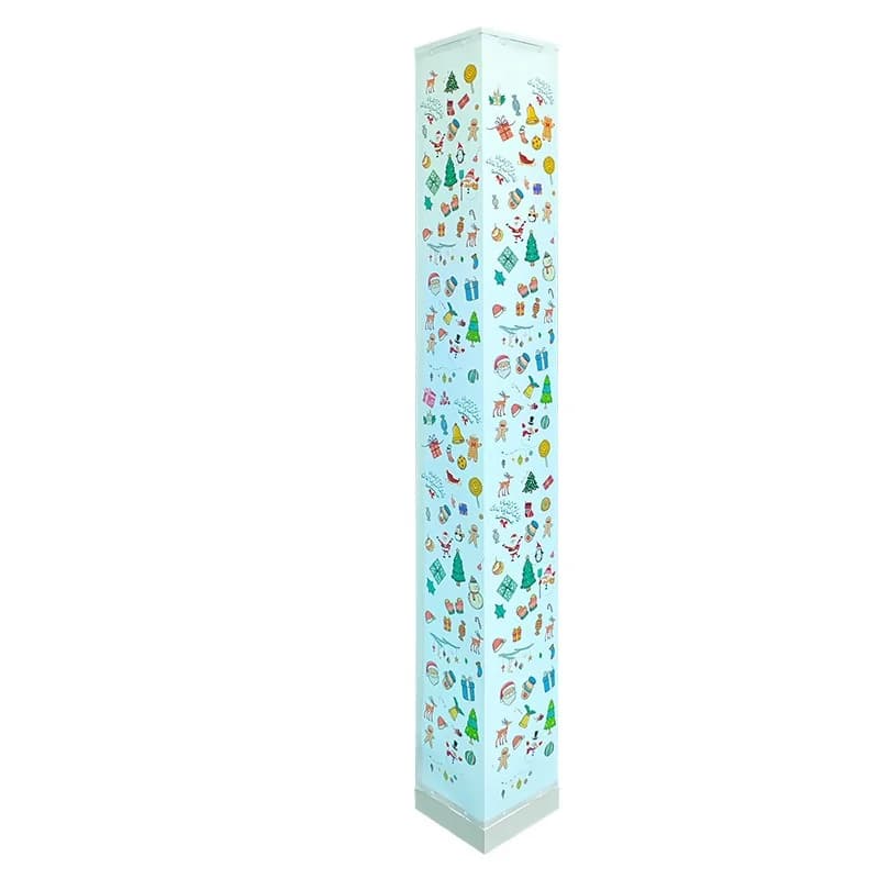 Lampă de podea pătrată cu telecomandă, lumină ambientală LED pentru living