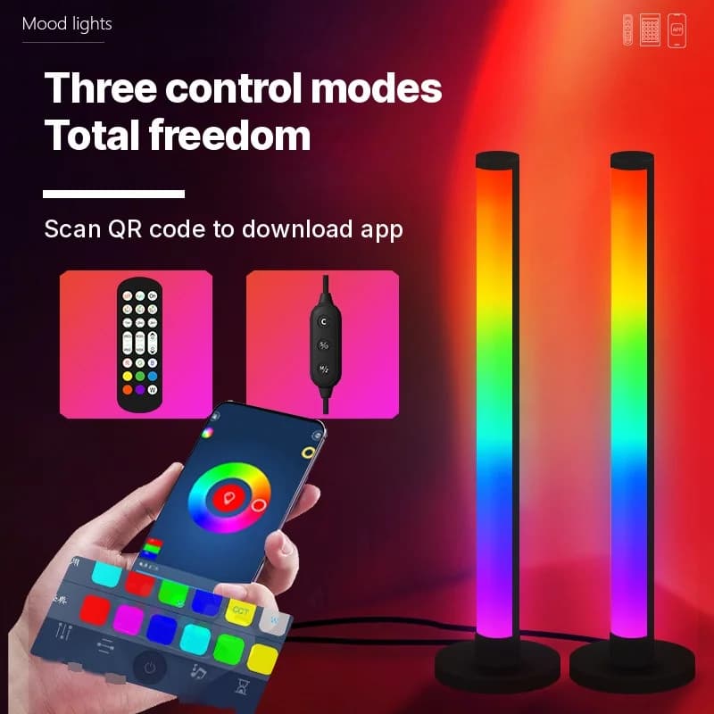Lampă de birou LED RGB cu reacție la sunet și control prin aplicație