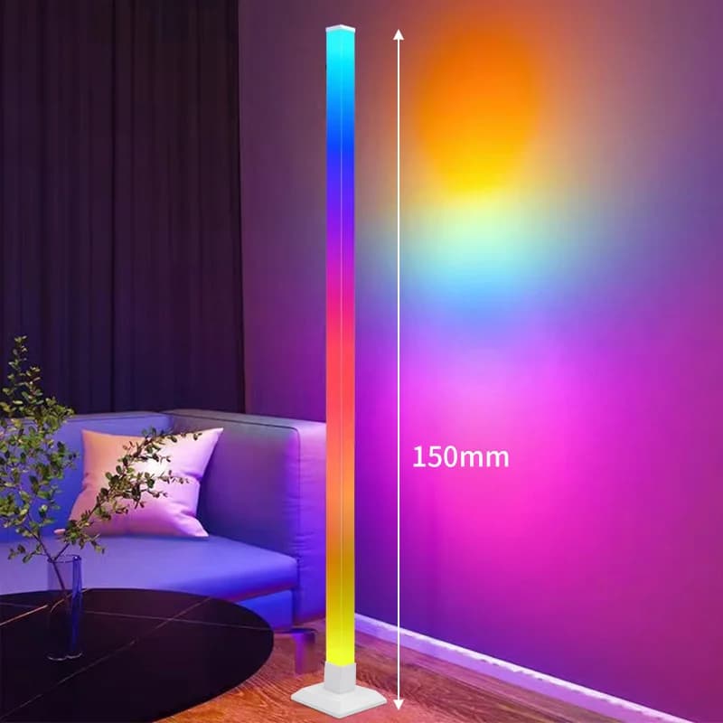 Lampă de podea smart RGB cu sincronizare muzicală și control LED prin aplicație